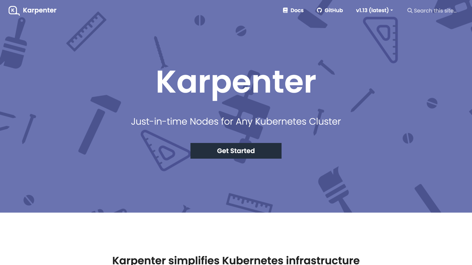 Karpenter project site: just-in-time nodes for any Kubernetes cluster